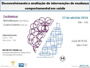 Workshop &quot;Development and assessment of health behavior change interventions&quot;