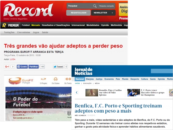 Several online and print media and broadcast news covered the EuroFIT Project